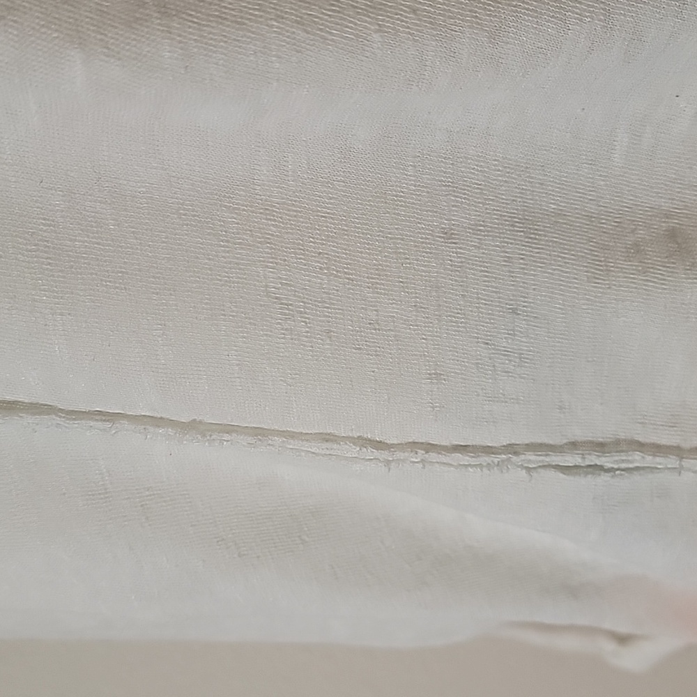 FP We The Free Ombre Linen Slub 3/4 Sleeve Top Ivory Pink Strawberry M - Picture 10 of 16